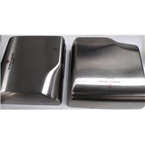 Lot of 2 World Dryer Slimdri L-973 Brushed Stainless Steel Hands-Free Hand Dryer