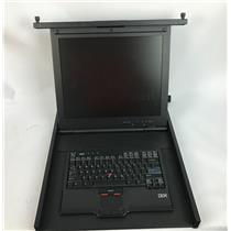 IBM 1728-1UX 17" Rack Mounted LCD Monitor With Keyboard