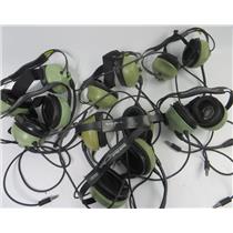 Lot Of 7 David Clark H6040 Behind The Head Stereo Headsets P/N# 40416G-01
