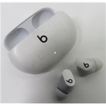 Beats by Dr. Dre A2514 Studio Buds White Bluetooth Earbuds - Left / Right / Case