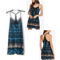 Linea Donatella Tie-Dye Chemise Turquoise Choose Size New Nightgown