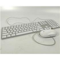 Genuine Apple Aluminum Slim USB Wired Keyboard/iMac G4 G5 w/Apple Mouse A1152