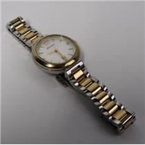 Bulova 98P142 Gold / Silver-Tone Diamond Accent Watch W/ Mother-of-Pearl Dial
