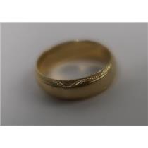 14k Yellow Gold Ring 6mm Wide Band - Size 6.5 - 4.03g Total Weight 14k Gold