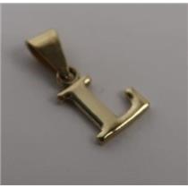10k Yellow Gold Very Small "L" Charm / Pendant - 0.45g - PENDANT / CHARM ONLY