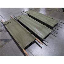 Lot Of 3 U.S Army Green Canvas Orthopedic Stretcher / Litter - LOCAL PICKUP ONLY