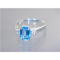 SR171, Swiss Blue Topaz, 925 Sterling Silver Ring