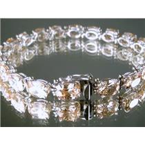 SB002, Champagne CZ, 925 Sterling Silver Bracelet