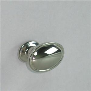 Oval Cabinet Knob Drawer Pull Metal Polished Chrome  - Furniture Handle