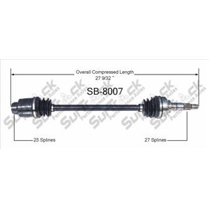 Front Passenger Side CV Drive Axle Shaft Fits for Subaru Justy 1989-90