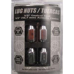 NEW Heavy Duty Replacement Lug Nut Set of 4 - 1/2" Conical Seat - Rally 90121