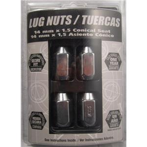 Heavy Duty Replacement Lug Nuts Set of 4 - 14mm x 1.5 Conical Seat - Rally 90128