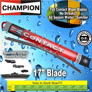 *NEW* Champion Contact 17" Inch All Season Full Contact Windshield Wiper Blade