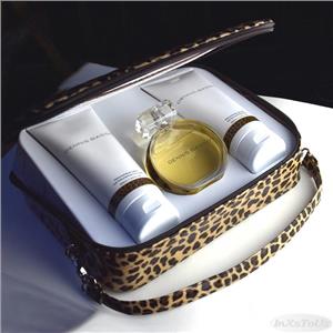 Dennis Basso 3 pc & Case Faux Fur line 2.5 o EDP Parfum Lotion Shower Gel Ful Sz