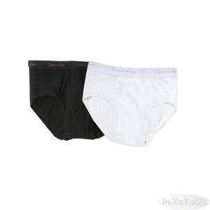 2 pr CALVIN KLEIN Mens Underwear Briefs Classic Fit 100% Cotton XL No Box
