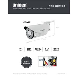 1080p Pro Series 2.0-Megapixel Coax Secuirty Bullet Camera 150' Night Vision