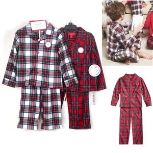 Family PJ Toddler 2pc Brushed Jersey Pajama Set Plaid 2T 3T Ch Pattern Boys Girl
