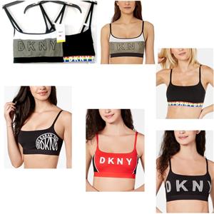 DKNY Cotton Blend Logo Wire-Free Bralette DK4509 Choose Size & Color New