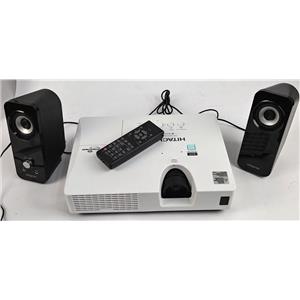 Hitachi CP-X2521 Crestron 3LCD HDMI Projector 70 Lamp Hours w/ External Speakers