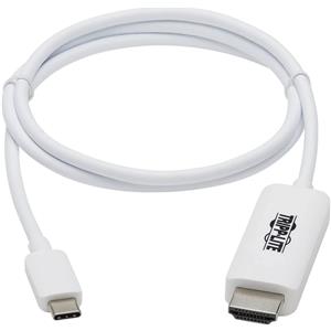 Tripp Lite USB-C to HDMI Cable Adapter USB-C HDMI 4K 3 ft. U444-003-HWE CU89E1