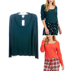 Jenni Womens Waffle Knit long Sleeve Pajama Top Choose Size & Color New