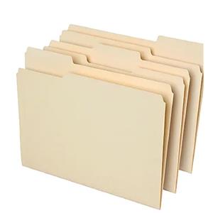 NEW - 100 Ct File Folders Manila 1/3 Cut Assorted Top Tab Letter Size Office