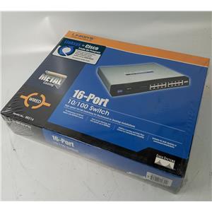 NEW IN BOX Cisco Linksys SR216 16-Port Ethernet Gigabit High-Speed Switch 10/100