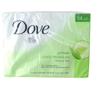 Dove go fresh Cool Moisture Beauty Bar 14 - 4.25 oz Bars Sealed Package