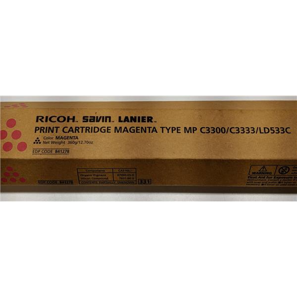 Ricoh Savin Lanier 841278 Magenta Toner Cartridge MP C3300 Genuine New Seal Box