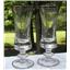 Gorgeous pair of Wide Band Platinum Etched Glasses Flute Stemware