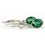 925 Sterling Silver Leverback Earrings, Russian Nanocrystal Emerald, SE001