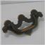 2 Antique Dark to Copper Metal Chippendale Drawer Pull Handles-Cabinet Furniture