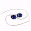 925 Sterling Silver Threader Earrings, Created Blue Sapphire, SE005