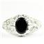 925 Sterling Silver Ladies Ring, Black Onyx,  SR113