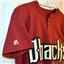Arizona Diamondbacks D-backs Button Crew Jersey Red Youth XL MLB Majestic