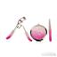 Macy's Ombre Pink Rhinestone Tool Set Trio Tweezers EyeLash Curler  Mirror NIB