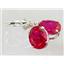925 Sterling Silver Leverback Earrings, Created Ruby, SE107