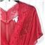 Linea Donatella Womens Juliet Lace-Trimmed Chiffon Wrap Robe Red Sz S/M New