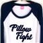Jenni Raglan Sleeve Graphic Pajama Top Pillow Fight Ch Size New Lounge