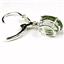 925 Sterling Silver Leverback Earrings, Green Amethyst, SE007