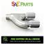 Stainless Steel 2" Inlet 3" Outlet Universal Dual Exhaust Tips Slant Round