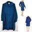Miss Elaine Womens Textured Fleece Zip Robe Indigo Blue Choose Size New 831338