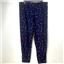 Jenni Waffle Knit Pajama Top & Jogger Pants Set Holiday Lights Blue Opt Size New