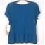 Muk Luks Womens Peplum Pajama Top & Jogger Pants Set Blue Size M New M420601