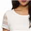 Leo & Nicole Woman's Lace Overlay Short Sleeve Top Choose Color & Size New