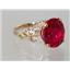 10K, 14K or 18K Gold Angel Ring, Created Ruby, R154