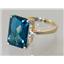 10K, 14K or 18K Gold Ladies Ring, London Blue Topaz, R189