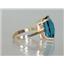 10K, 14K or 18K Gold Ladies Ring, London Blue Topaz, R189