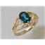 10K, 14K or 18K Gold Ladies Ring, London Blue Topaz, R137