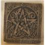 Small Pentacle Hand Carved Wall Plaque Stone Finish